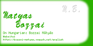 matyas bozzai business card
